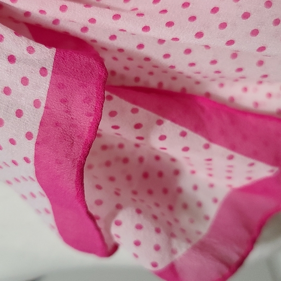 Banana Republic Pink Dot Silk Scarf - Picture 4 of 7
